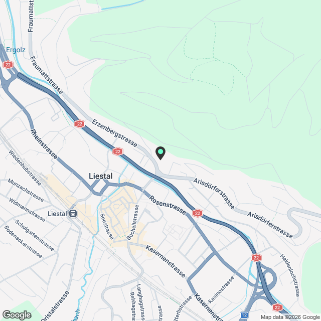 ERSTVERMIETUNG IN LIESTAL - jede Wohnung mit eigenem Waschturm - Karte