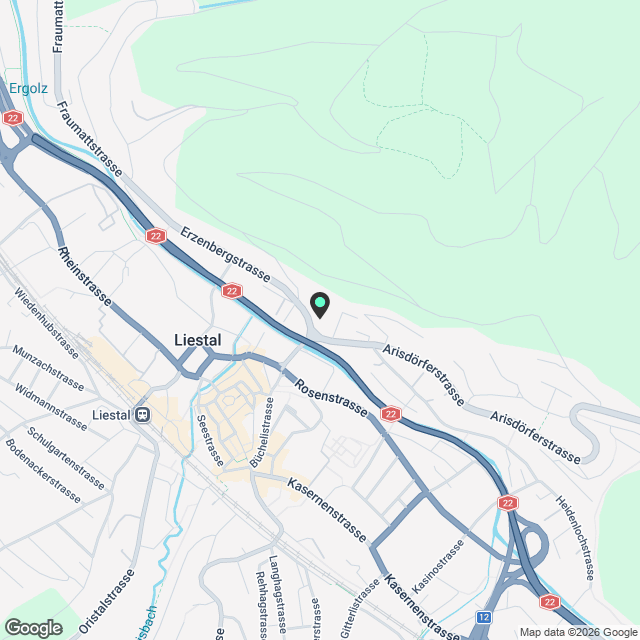 ERSTVERMIETUNG IN LIESTAL - jede Wohnung mit eigenem Waschturm - Karte