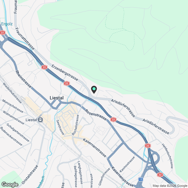 ERSTVERMIETUNG IN LIESTAL - jede Wohnung mit eigenem Waschturm - Karte