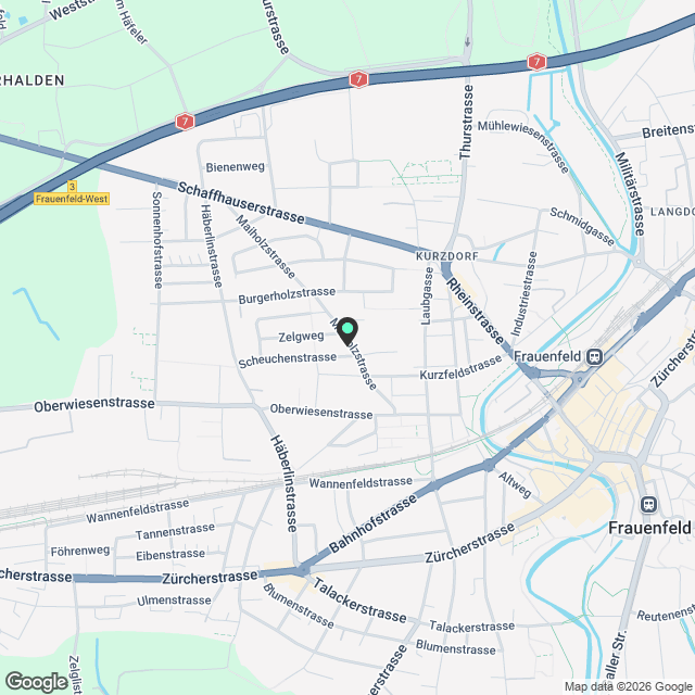 Suche Nachmieter ab 01.05.2026 für moderne 2.5-Zimmer-Dachwohnung mit Balkon in Frauenfeld - Karte