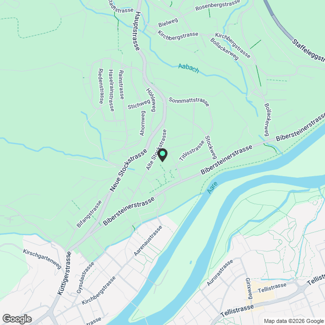 Hoch am Hang - mit bestem Blick Richtung Aarau - Karte