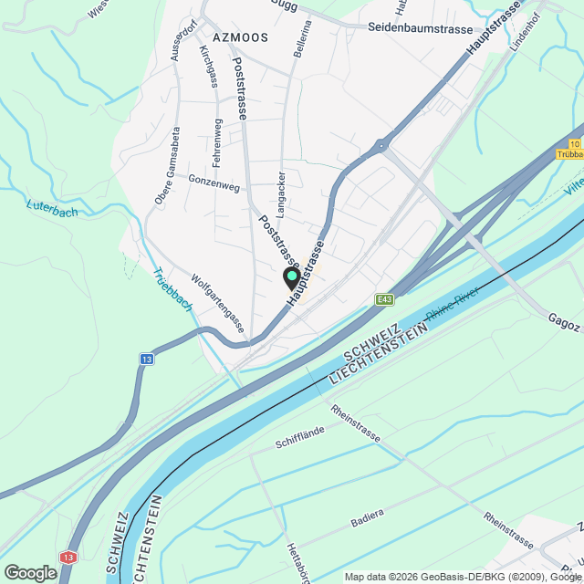 Moderne 2.5-Zimmer-Dachwohnung mit Bergblick in Trübbach - Karte