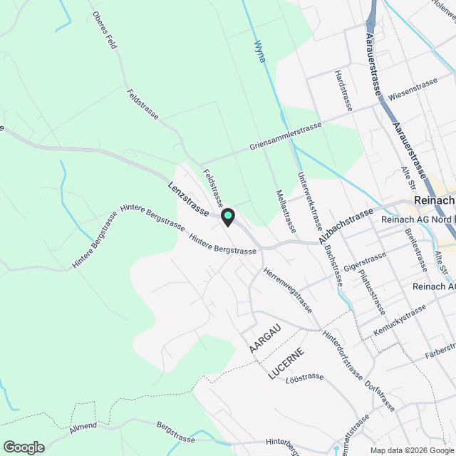 Moderne 2.5-Zimmer-Wohnung in Reinach mit Balkon und Garage - Karte