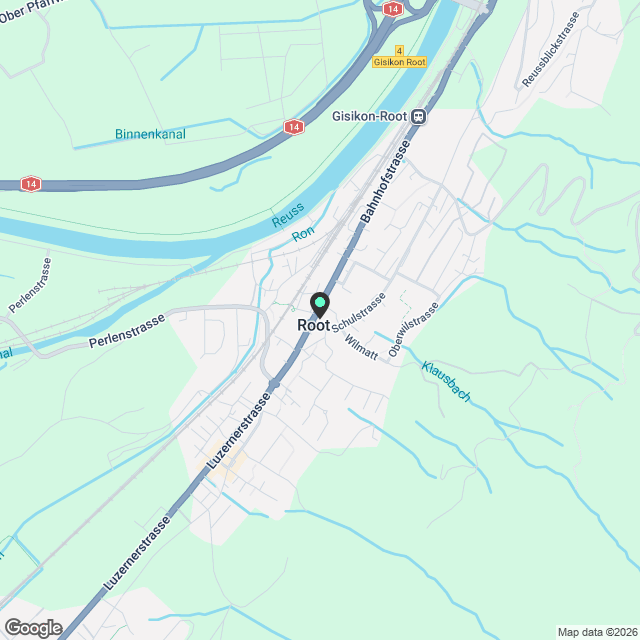 Möbliertes Zimmer in Root ab sofort - Karte