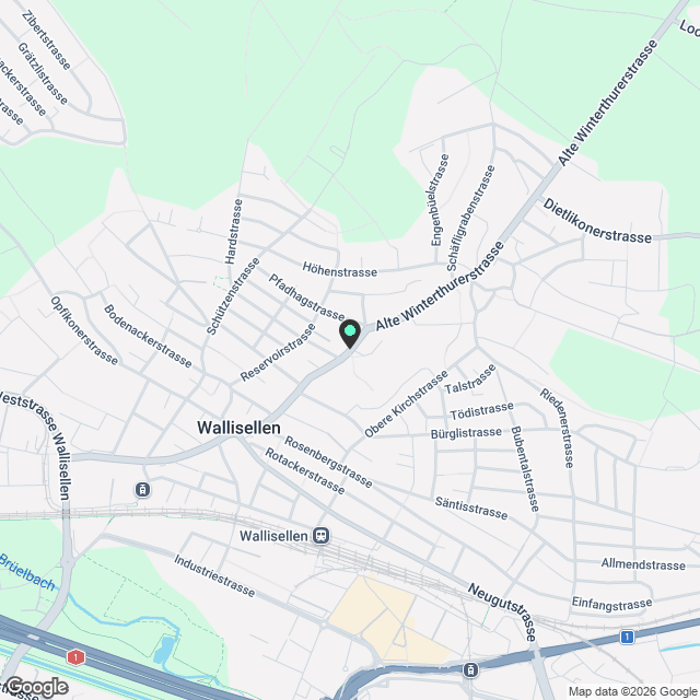 Moderne 1-Zimmer-Wohnung mit Balkon in Wallisellen - Karte