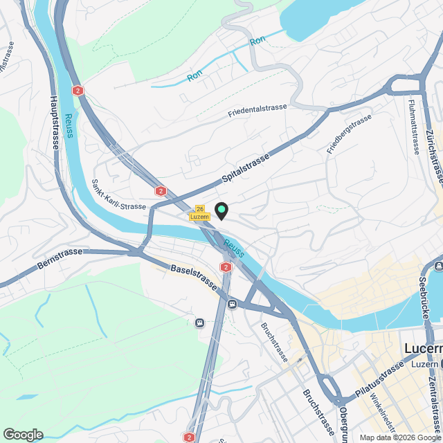 Grosszügige 4.5-Zimmer-Dachwohnung mit Bergblick in Luzern - Karte