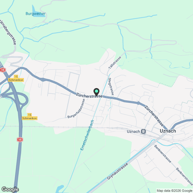 Storchgarten Uznach – Neubauwohnungen 3.5 – 4.5 Zimmer - Karte