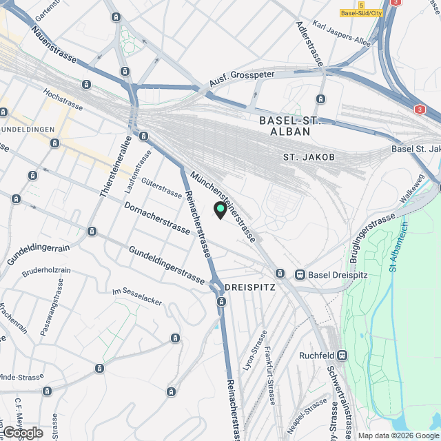 Wohnen direkt am Rhein (St. Alban-Tal) - Karte