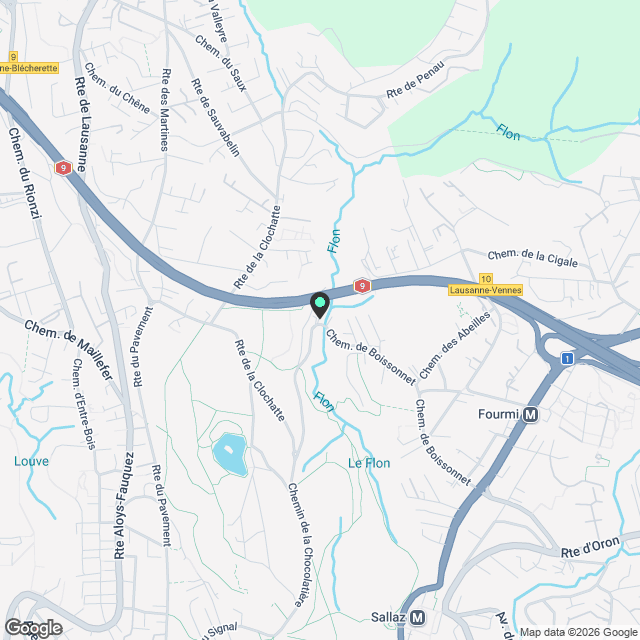 Studio moderne meublé au Chemin de Boissonnet - Karte