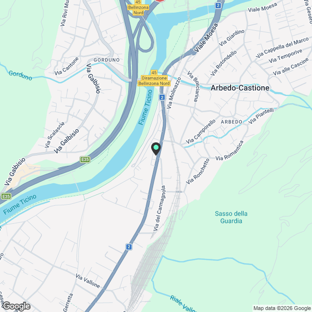 Moderno appartamento (n. 6) di 2.5 locali a Bellinzona - Karte