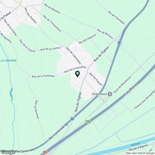 Appartement moderne 2.5 pièces avec vue sur la vallée du Rhône - Karte