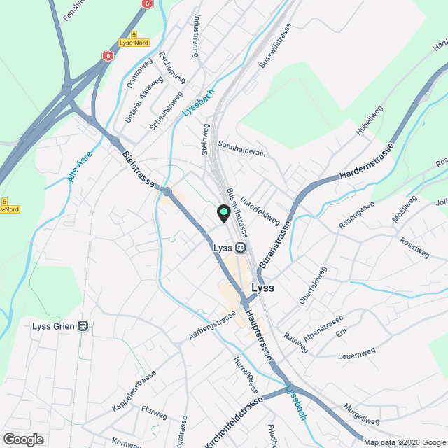 Erstvermietung im Herzen von Lyss - Karte
