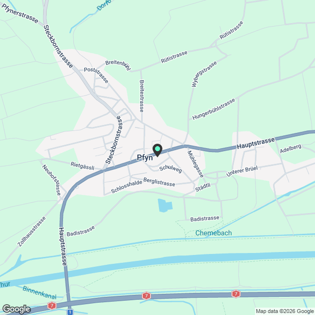 Moderne, schöne 3.5-Zimmer-Neubau-Wohnung mit Balkon in Pfyn - Karte