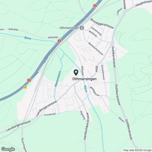 Moderne 3.5-Zimmer-Wohnung mit Balkon in Othmarsingen - Karte