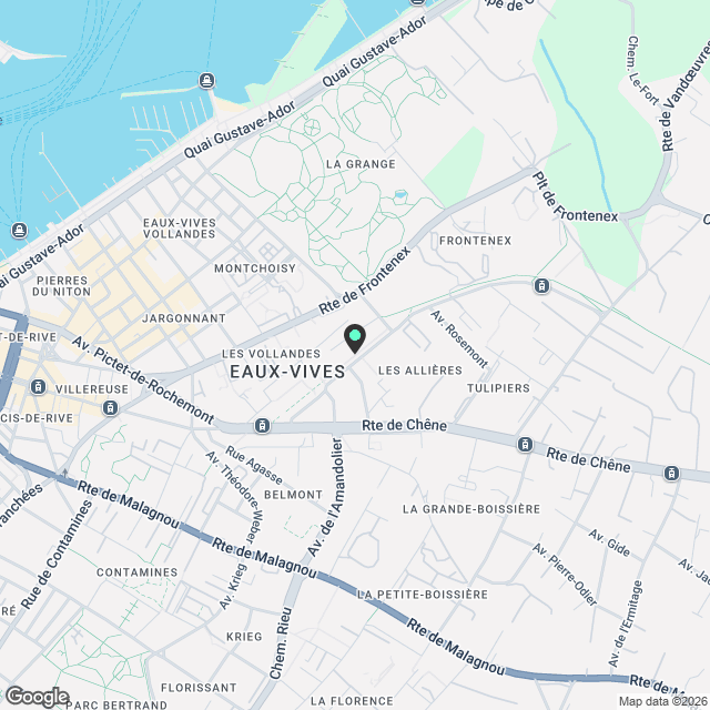 Chambre en collocation 22 m² avec salle de douche privative – Coopérative Atria – Eaux-Vives - Karte