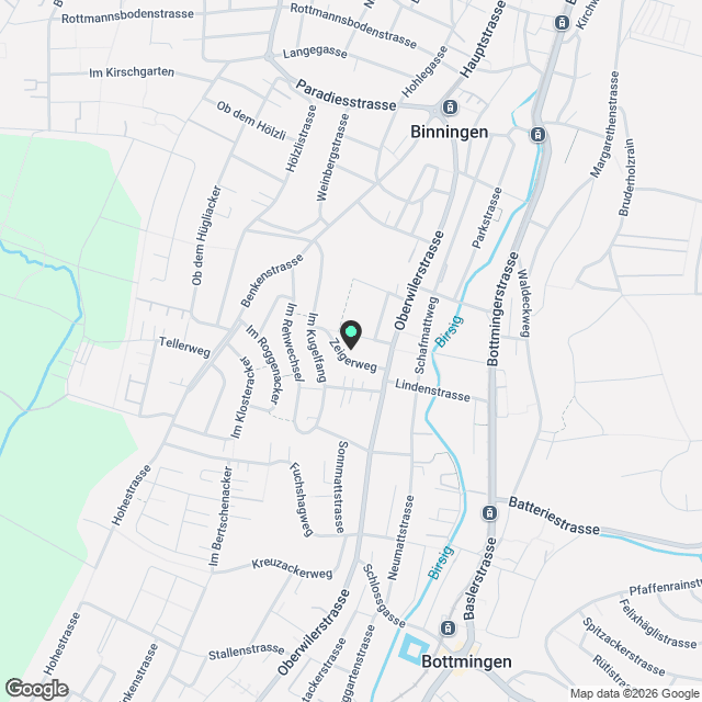 Xaver-Areal, Binningen - moderne 3 1/2-Zimmer-Wohnung im 2.OG - Karte