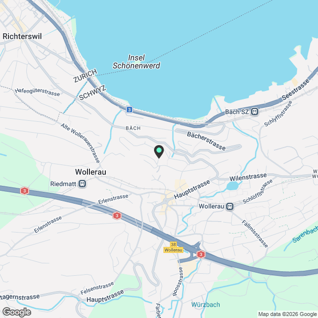 Moderne 2.5-Zimmer-Neubau-Wohnung mit Seeblick in Wollerau - Karte