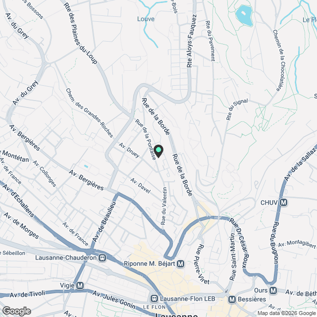 Appartement de 2,5 pièces moderne et idéalement situé, Lausanne Centre - Karte