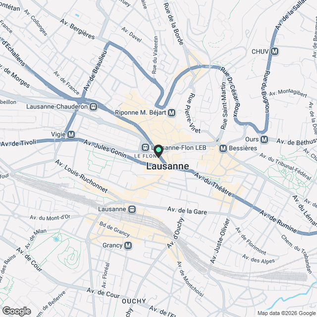 Appartement en terrasse à Lausanne - Karte