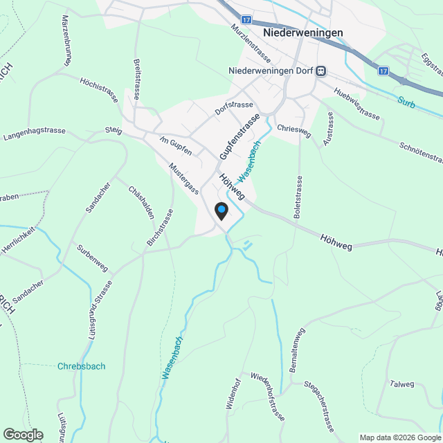 Neubauprojekt in Niederweningen - Karte