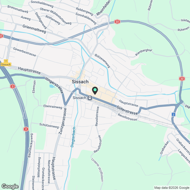 Moderne Neubauwohnung mit hochwertigem Ausbau im Zentrum von Sissach - Karte