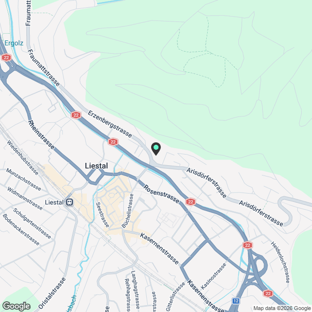 ERSTVERMIETUNG IN LIESTAL - jede Wohnung mit eigenem Waschturm - Karte