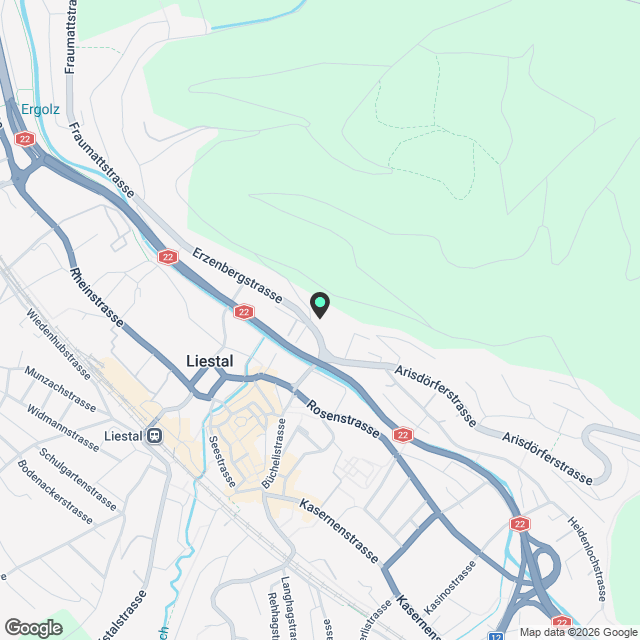 ERSTVERMIETUNG IN LIESTAL - jede Wohnung mit eigenem Waschturm - Karte