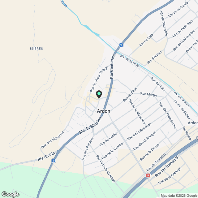 SUPERBE 2.5P NEUF AVEC BALCON - SITUATION IDÉALE À ARDON / MALOC-IMMO - Karte