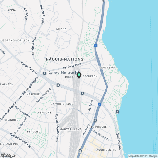 Modern 3-Room Apartment with View of Jet d'Eau in Geneva - Karte