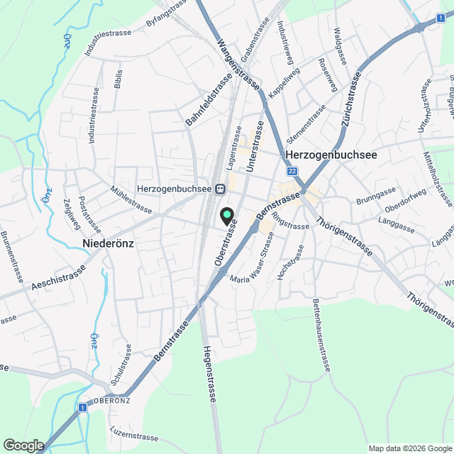 Erstvermietung nach Sanierung 4.5-Zimmerwohnung in Bahnhofsnähe von Herzogenbuchsee - Karte