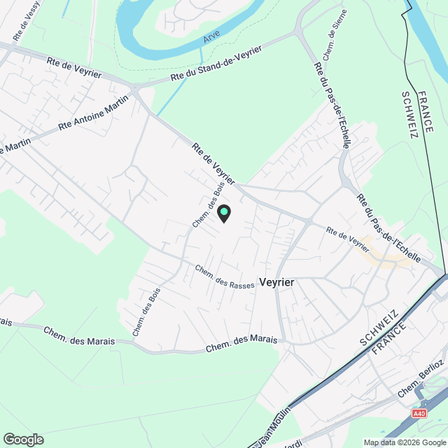 Superbe attique neuf de 4 pièces avec terrasse à Veyrier - Karte