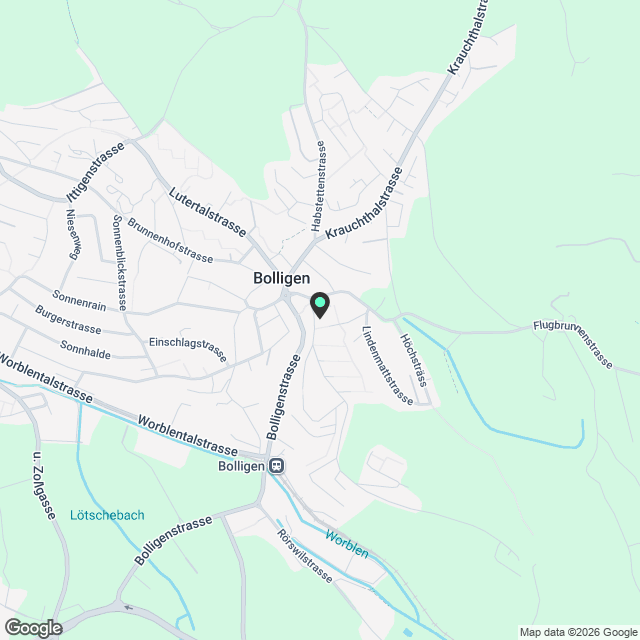 Erstbezug einer modernen 4.5‑Zimmer‑Wohnung mit Bergblick in Bolligen - Karte