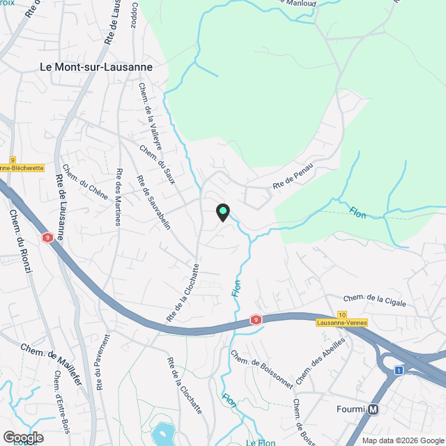 Appartement moderne de 2,5 pièces au Mont-sur-Lausanne - Karte
