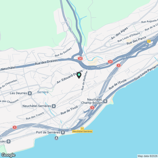 Découvrez Concept B.180 à Neuchâtel - Logement de 4.5 pièces - Karte