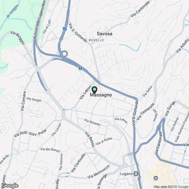 Moderno 3.5 locali vista lago di nuova costruzione a Massagno - Karte