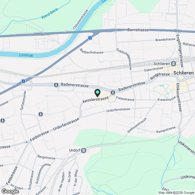 Erstvermietung KESSLERPLATZ  Urbanes Wohnen in der Stadt Schlieren - Karte