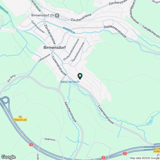 4.5-Zimmer-Attikawohnung mit Panorama in Birmensdorf mit 2 separaten Terrassen (45m²) - Karte