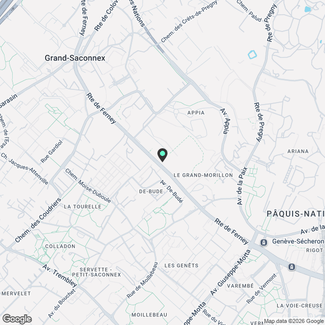Mise en location d'un immeuble neuf - https://grand-morillon.ch - Karte