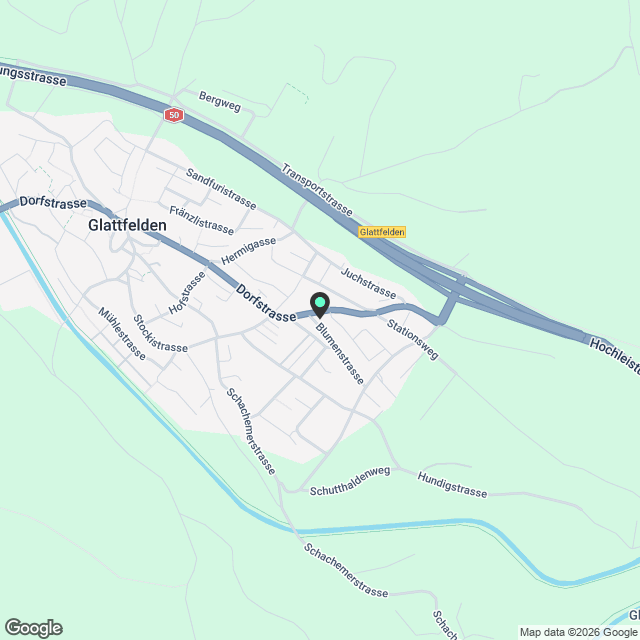 Ruhige Lage im Herzen von Glattfelden - Karte