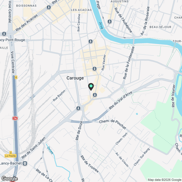 Carouge : Appartement neuf de 5,5 pièces – Rue des Pervenches - Karte