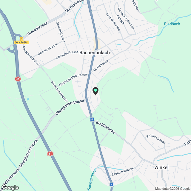 4½ ZI-WOHNUNG IN BACHENBÜLACH (ZH), MÖBLIERT, TEMPORÄR - Karte