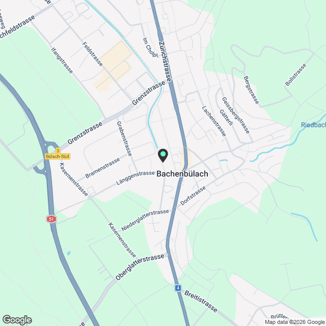 Befristet bis 31.03.2027/ 3.0 Zimmerwohnung in Bachenbülach - Karte