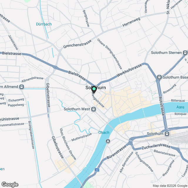 2,5 Zi.Wohnung Solothurn City - Karte