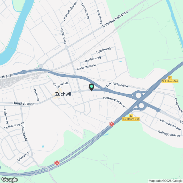 ERSTVERMIETUNG! exklusive 4.5-Zimmer-Wohnung im Zentrum von Zuchwil - Karte