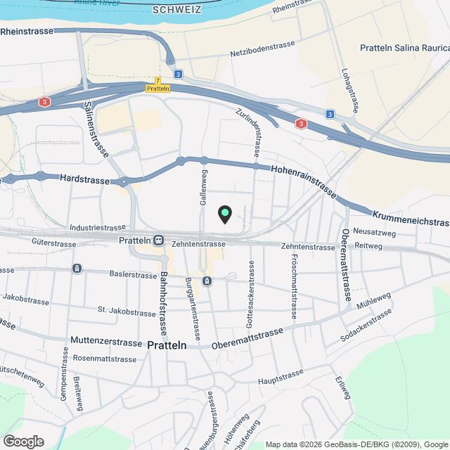ERSTVERMIETUNG – HOMEBASE PRATTELN - Karte