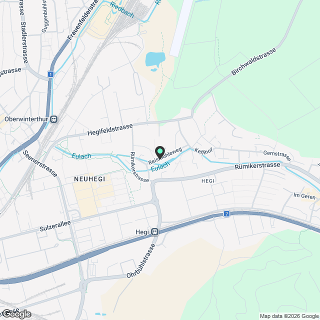 2.5 und 3.5 Zimmer Gartenwohnungen in Winterthur-Hegi - Karte