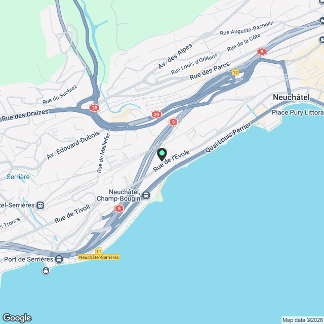 Appartement de standing au cœur de Neuchâtel – Vue imprenable sur le lac - Karte