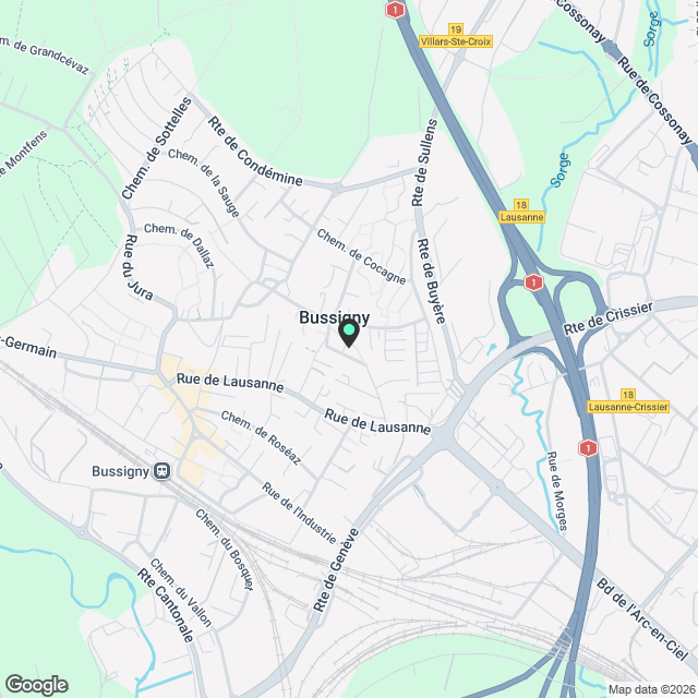3,5 pièces à Bussigny - Karte