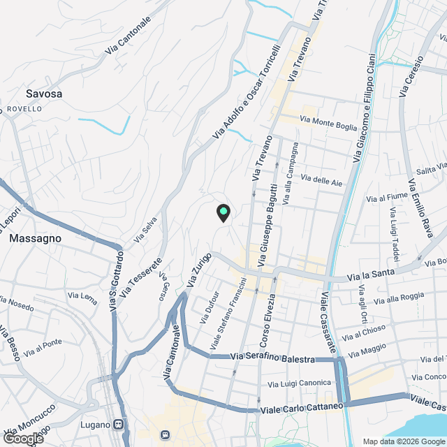 App. Attico 2.5 locali in zona Castausio a Lugano - Karte