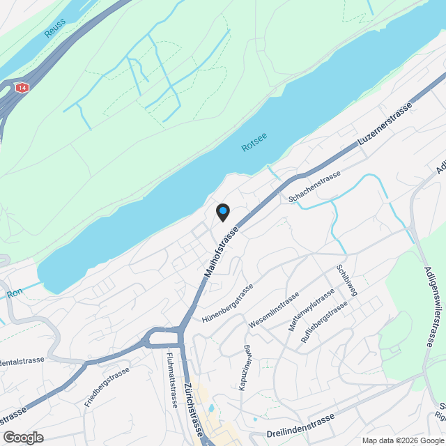 5 Eigentumswohnungen in Luzern nahe Rotsee - Karte